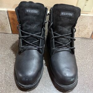Wolverine Black Leather Boots size 10 ew